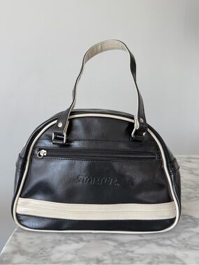 Y2K STARTER Black and Cream Dome bowling Bag purse